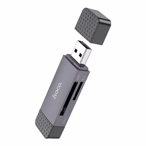 Atminties kortelių skaitytuvas Hoco HB45 USB-C/USB-A 2-in-1 USB2.0 pilkas