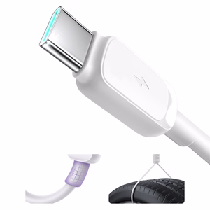 Joyroom Multi-Color Series A14 USB-A / USB-C 3A кабель 1.2m - белый