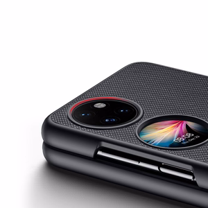 Dux Ducis Fino dėklas pagamintas iš nailono medžiagos Huawei P50 Pocket juodas