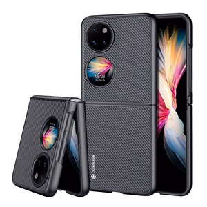 Dux Ducis Fino dėklas pagamintas iš nailono medžiagos Huawei P50 Pocket juodas
