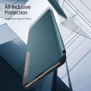 Telefono dėklas Smart View TPU Samsung A326 A32 5G tamsiai žalias