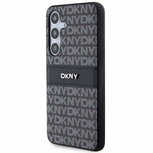 DKNY odinis Mono Stripe ir Metal Logo dėklas telefonui Samsung Galaxy S24+ - juodas