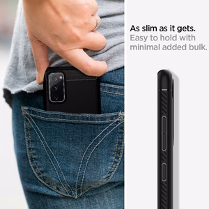 Spigen Rugged Armor dėklas telefonui Samsung Galaxy S20 FE - matinė juoda
