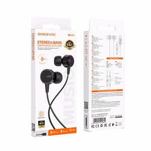 Ausinės Borofone BM94 USB-C juodos