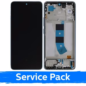 LCD ekranas skirtas Xiaomi Redmi Note 13 4G su rėmeliu / Ice Blue / (Service Pack)