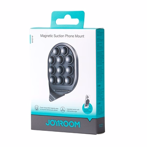 Magnetinis telefono laikiklis su siurbtukais Joyroom (ZS418) juodas