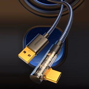 USB кабель Joyroom угловой (S-UC027A6) USB-C (3A) 1.2m чёрный