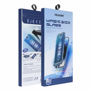 6D Pro Veason lengvai montuojamas stiklas + aplikatorius - Iphone 14 Pro Max juodas