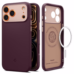 Spigen Nano Pop Mag MagSafe dėklas iPhone 17 Pro Max telefonui – burgundiškas