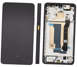LCD screen Xiaomi Poco X7 Pro 5G with touch screen with frame Yellow original (service pack)
