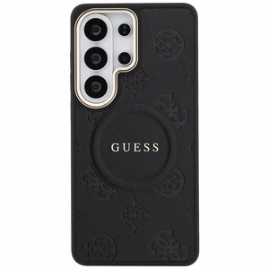 Guess чехол Saffiano Peony Embossed Ring MagSafe Samsung Galaxy S26 Ultra черный