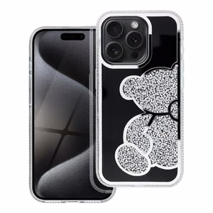 Case for iPhone 16 PRO MAX Teddy Bear silver