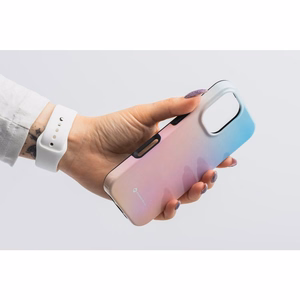 FORCELL F-PROTECT Mirage, militarinio kritimo testuotas dėklas telefonui, MagSafe suderinamas IPHONE 15 PRO rožinis mėlynas