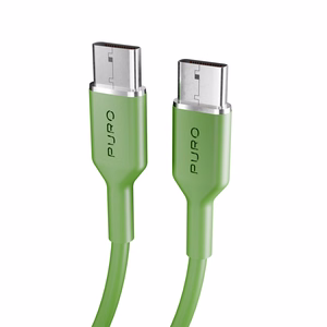 Кабель Puro ICON USB-C — USB-C 1.5м зелёный