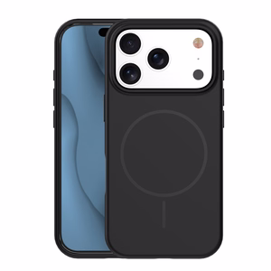 Силиконовый чехол Thin Mag для iPhone 17 Pro Max 6,9" чёрный