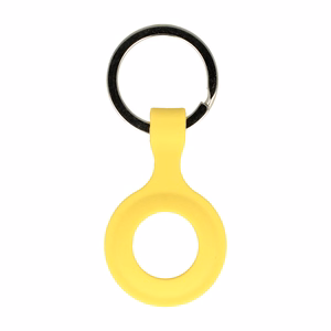 Silicone key ring for Airtag yellow