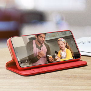 Dux Ducis Hivo odinis atverčiamas dėklas natūralios odos piniginė kortelėms ir dokumentams Samsung Galaxy S22 + (S22 Plus) juodas