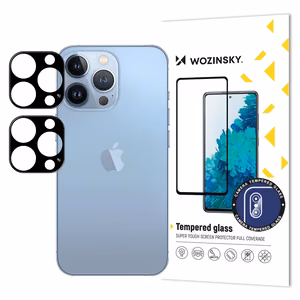 Wozinsky pilnas kameros stiklas iPhone 17, juodas, rinkinys 2