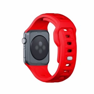 42/44/45/46/49 mm Red (big) - 3mk Silicone Watch Strap for Apple