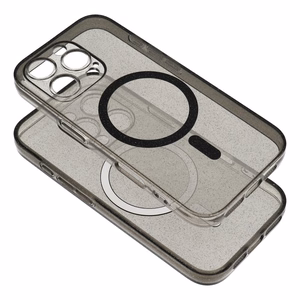Magnetinis juodas dėklas telefonui CLEAR MAG COVER suderinamas su MagSafe, skirtas SAMSUNG S26 Edge