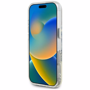 Guess IML Metal Colored Circle Classic Logo Magnetinis dėklas telefonui iPhone 16 Pro Max - juodas