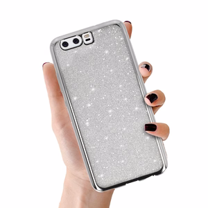 Чехол Elektro Glitter для Huawei P10 серебряный
