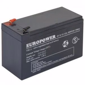 Baterija 12V 9Ah VRLA EV9-12 T2 Europower EMU