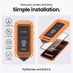 Закалённые защитные стёкла Tech-Protect Quick Set+ для Google Pixel 9 Pro XL / 10 Pro XL / 11 Pro XL, 2 шт.