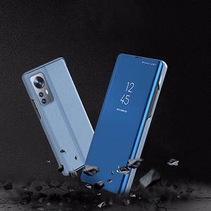 Dėklas telefonui Clear View Xiaomi 12 Lite flip dėklas mėlynas