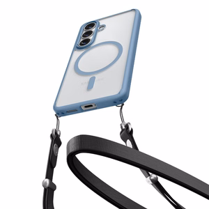 Spigen Ultra Hybrid Mag MagSafe dėklas skirta Samsung Galaxy S26 skaidrus mėlynas