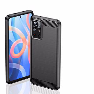 Carbon Case гибкий чехол для Xiaomi Redmi Note 11 чёрный