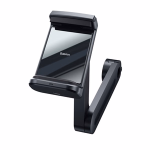 Baseus WXHZ-01 BackSeat Holder Qi 15W belaidžio įkrovimo automobilinis telefono laikiklis galvos atramai - juodas