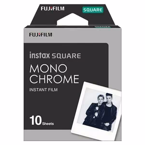 Fujifilm Instax Square Monochrome – vienspalvė momentinė juostelė, 86 × 72 mm, 62 × 62 mm vaizdas, 10 lapelių