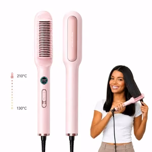 Wavytalk Sleek Sweep plaukų tiesinimo šepetys, rožinis
