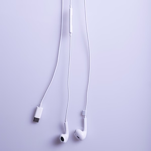 "Maxlife" laidinės ausinės MXEP-04 USB-C baltos spalvos