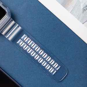Silikoninė apyrankė dirželis dėklas dirželis šviesos rinkinys Apple Watch 44mm - geltonas
