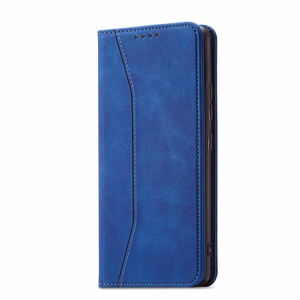 Magnet Fancy Case чехол для Samsung Galaxy S22 + (S22 Plus) кошелёк-чехол с держателем для карт синий