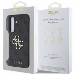 Guess Big 4G Logotipo Klasikinis Dėklas telefonui Samsung Galaxy A56 - juodas