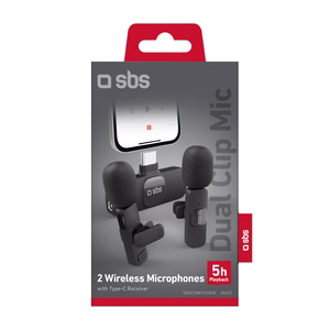 SBS петличные микрофоны с USB-C приемником 2 шт - черный
