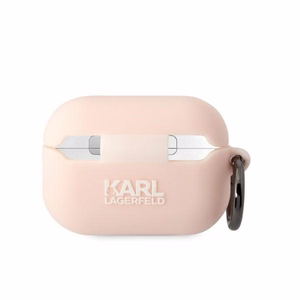 KLAP2RUNCHP AirPods Pro 2 dėklas rožinis silikoninis Choupette Head 3D