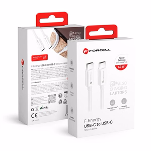 Кабель USB C to USB C Forcell F-Energy QC4.0 PD 3A 60W 1 m C338 белый