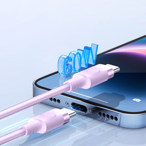 Orico CDX 60W 3A Power Delivery USB-C - USB-C кабель 1м - фиолетовый