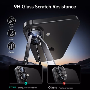 ESR Armorite kameros dangtelis iPhone 16 / 16 Plus / 17 - juodas