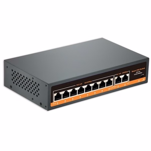 PoE šakotuvas 8x100Mbps PoE + 2x Gigabit UPLINK, 120W