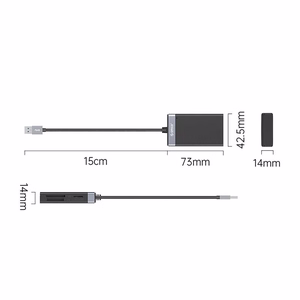 Orico CL4D-A3 USB-A 3.0 SD microSD CF MS 5 Gb/s Memory Card Reader - Black and Silver
