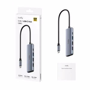 CUDY UH405 5-IN-1 USB-C koncentratorius su HDMI 4K