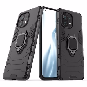 Telefono dėklas Ring Armor Xiaomi Mi 11 juodas