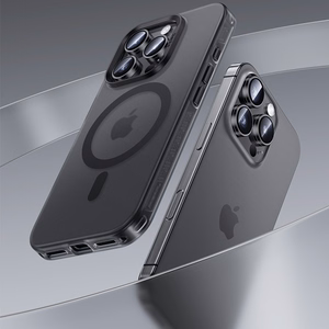 Benks magnetinis Lucid Armor dėklas (B065) Iphone 16 Pro telefonui juodas (su kameros valdymo mygtuku)