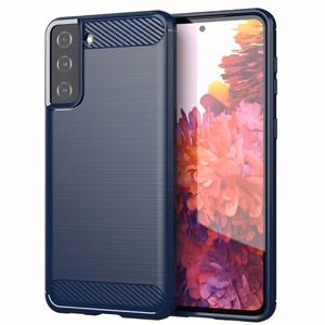 Anglies dėklas lankstus dangtelis TPU dėklas Samsung Galaxy S21+ 5G (S21 Plus 5G) mėlynas