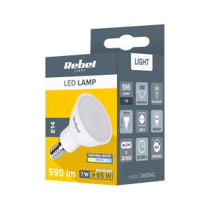Rebel E14 LED lemputė, 7 W, 4000 K, 230 V